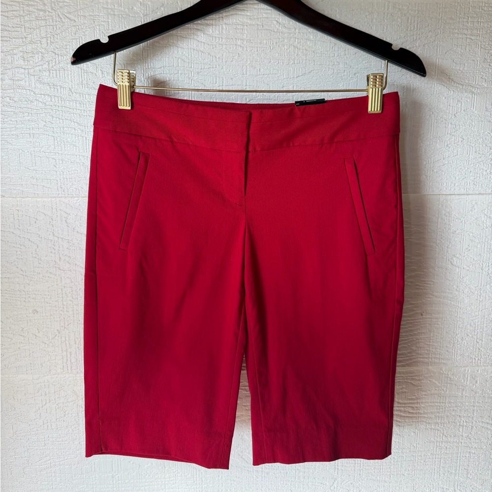 NWT The Limited Exact Stretch City Shorts Red Size 2 12” Inseam